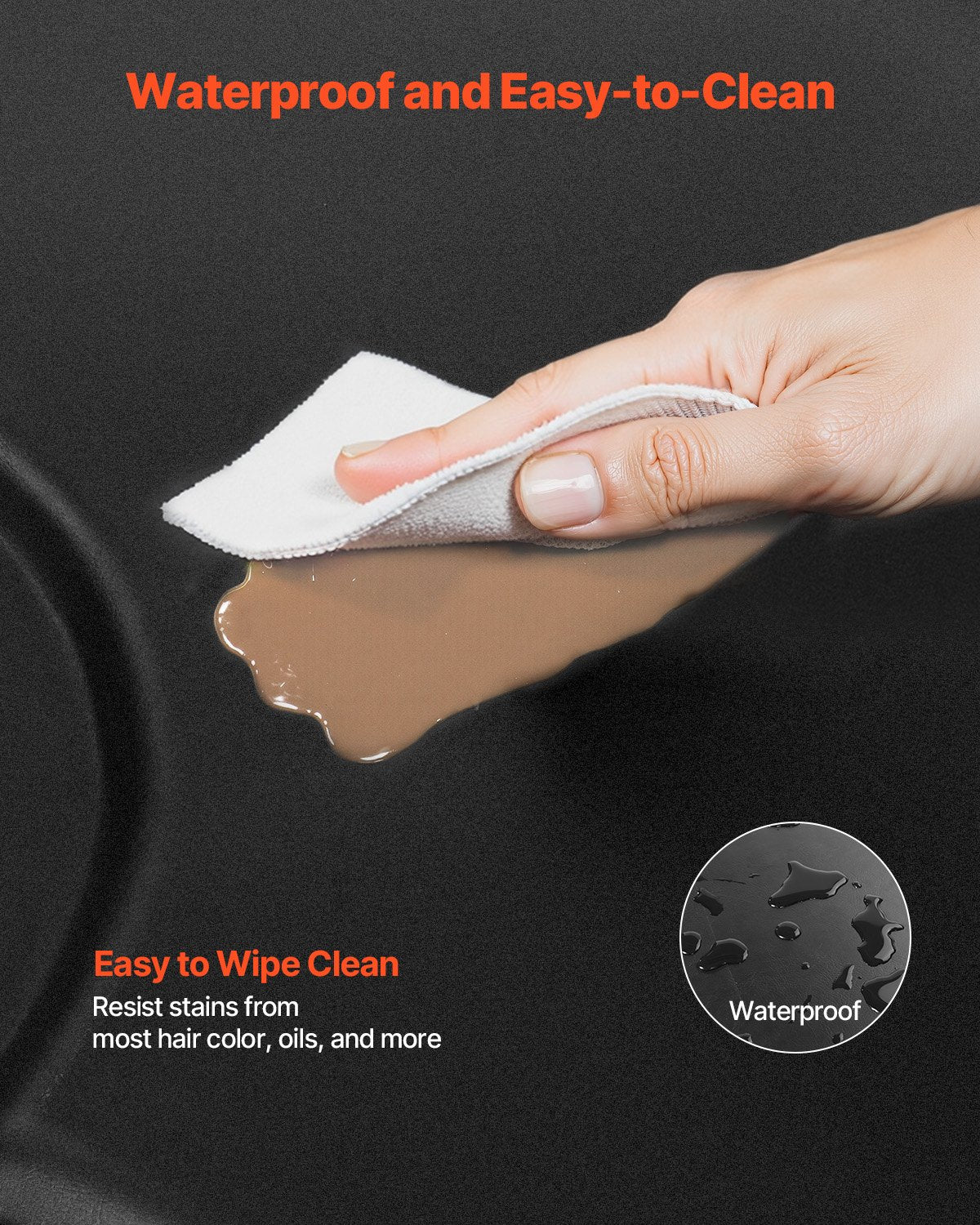 Salon Mat For Hair Stylist, 4 X 5 FT Hexagon Salon Chair Mat Anti Fatigue, 1-inch Thickened Barber Shop Floor Mat With Round Cut Out, Easy-to-Clean PVC Surface & Anti-Trip Beveled Edges